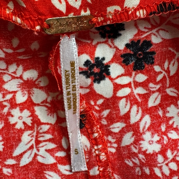 Free People Cecelia Jumpsuit in Red Combo Sz S - Picture 12 of 14